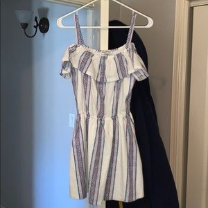 abercrombie kids, white, blue and red dress, 11/12